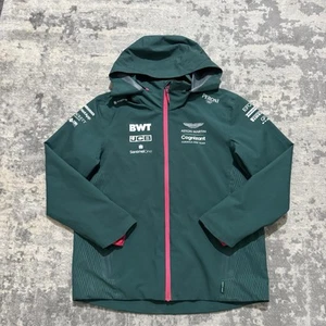 Aston Martin F1 Soft shell Cognizant Green Hooded Jacket Size XL - Picture 1 of 9