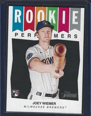 2023 Topps Heritage High Number - Rookie Performers Joey Wiemer #RP-9 (RC) - Image 1 of 2