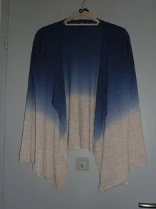 Strickcardigan von Cést Paris, Gr.38,Verlauf blau in grau, sehr gut - Bild 1 von 4