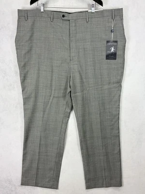 Calça social Ralph Lauren masculina 50x31 regular Glencheck frente plana - Imagem 1 de 4