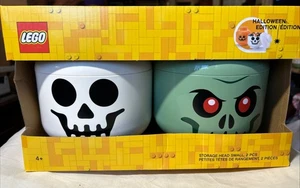 Lego Edición Halloween Pequeño Juego de 2 Piezas Zombies y Cabezales de Almacenamiento de Esqueletos - Imagen 1 de 11