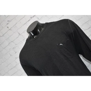 Tommy Bahama T-Shirt Mens Size 2XLT TALL Hawaiian Tropical Long Sleeve Black - Picture 1 of 7