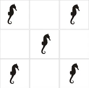 12 X Seahorse Tile transfers stickers OR ANY FLAT SURFACE bathrooms mirror bath - Picture 1 of 1