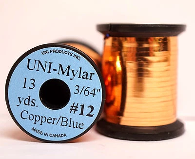 Mylar Tinsel UNI 3/64" = 1,2mm #12 zweifarbig COPPER/BLUE
