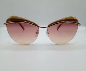 Emilio Pucci EP 112 28T Gold Rimless Cat Eye Metal Sunglasses Frame 59-14-140  - Picture 1 of 5