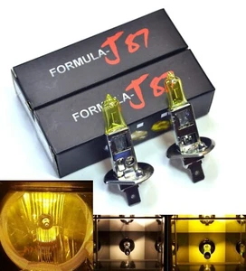 Halogen H1 55W 3000K Yellow Two Bulbs Head Light Low Beam Replacement Lamp Fit - Picture 1 of 12