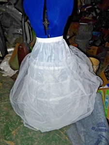 Womens Crinoline Hoops Skirt Petticoat White S / M - Picture 1 of 7