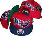 Casquette/chapeau réglable vintage Montréal Canadiens bicolores rouge/bleu