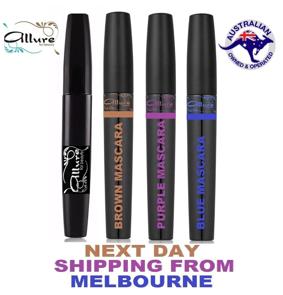 Black Blue Brown Purple Colour Makeup Eyelash Mascara Curling Waterproof Fibre - image 1 of 4