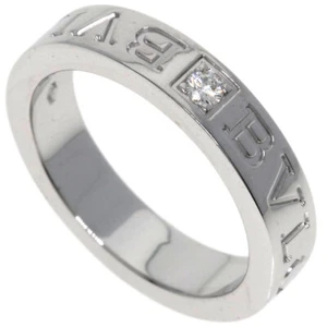 BVLGARI Ring Double logo Diamond K18 White Gold - Picture 1 of 8