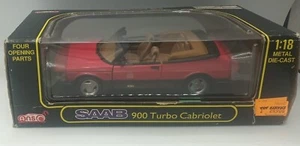 Anson 1/18 Saab 900 turbo cabriolet rossa DIE CAST BOX Gd10 - Foto 1 di 1