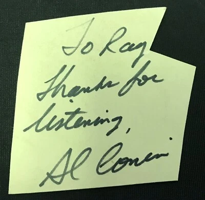 Al Conin Signed Autographed Cut Signature Sports Announcer Baseball - Image 1 of 2