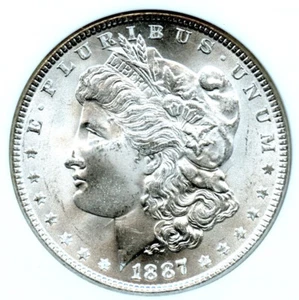1887 Morgan Dollar, NGC MS65 - Picture 1 of 3