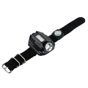 NEWTactical LED Display USB Rechargeable Wrist Watch Flashlight Torch - Picture 1 of 24