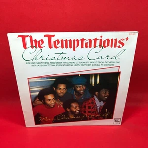 THE TEMPTATIONS Christmas Card 1986 UK vinyl LP album white Silent Night - Picture 1 of 4