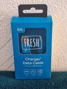 Kit FRESH Micro USB Data and Charge Cable LED Blue Brand New - Picture 1 of 2