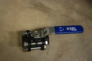 Exel 1/2" Ball valve Full Port,Seat Weld, Steel,DN15,DN64, WCB lockable New - Picture 1 of 3