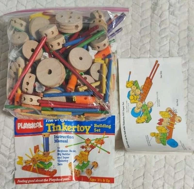 Juego de construcción Tinkertoy original Playskool de colección juguetes de construcción de un galón Foto 1 de 4