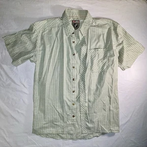 Camicia Ducks Unlimited verde a quadri manica corta con bottoni XL uomo outdoor - Foto 1 di 9