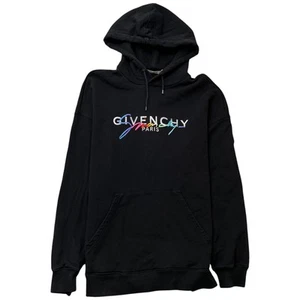 Givenchy Men's Embroidered Signature Hoodie Black M - Picture 1 of 11