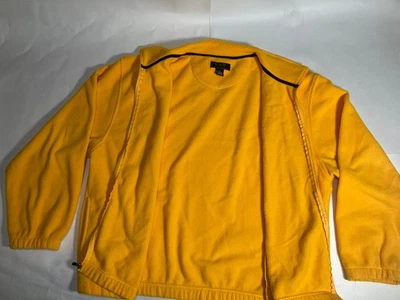 CnB Croft & Barrow Hombres Cremallera Completa Amarillo Polar Chaqueta Abrigo XL Manga Larga Foto 1 de 4