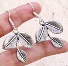 Antique Vintage 925 Silver Plated Handmade Earrings of 1.5" Ethnic