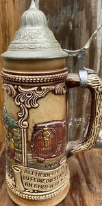 VINTAGE GERZ WEIDMANNS "HEIDLEBERG" LIDDED BEER STEIN Germany - Picture 1 of 6