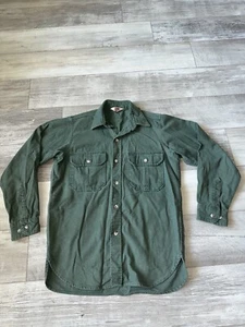 Camisa Gamuza Cabela's DE COLECCIÓN Adulto M Verde Abotonada Franela Algodón Hombres EE. UU. - Imagen 1 de 9