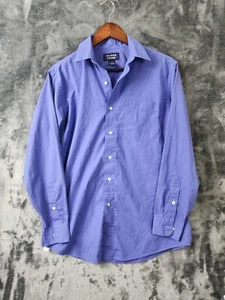 Class Club Men's Dress Shirt Size XL Solid Blue Long Sleeve Button Down - Picture 1 of 11