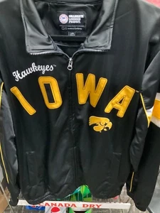 Iowa Hawkeyes NCAA Track Warmup Shooting Jacket Mens Size Large by Carl Banks - Picture 1 of 8
