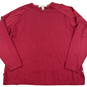 Tommy Bahama Mens Small Pullover Sweater Red Silk/Nylon Stretch V-Neck - Picture 1 of 8