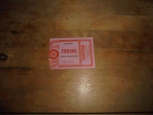 BIGLIETTO TICKET JUVENTUS/TORINO CALCIO 0-4- DERBY 1967/68 CURVA MARATONA - Foto 1 di 1