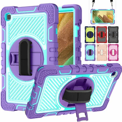 For Samsung Galaxy Tab A 10.1 8.4 8.0 A7 S6 Shockproof Case Rubber Strap Cover - Image 1 of 4
