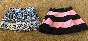 Justice Lot Of 2 Size 8 and Size 7 Skirts Gorgeous Flowy and Fun Skater Skirts - Picture 1 of 12