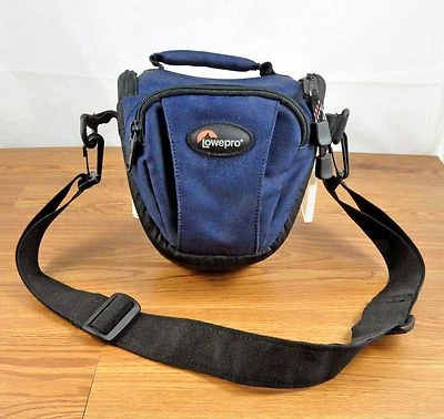 Blue Lowepro TLZ Mini Padded Topload Camera Bag / Pouch with Shoulder Strap - Image 1 of 4