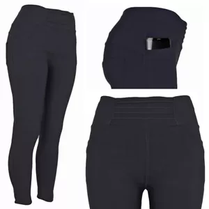 Womens Skinny Dressy Pants,4 Pocket Dressy Black Leggings with Pleated Waistband - Picture 1 of 6