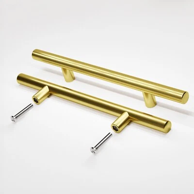 ✅ Stangengriff Möbelgriff Küchengriff Relinggriff mit schrauben Gold 100-500 mm - Bild 1 von 3