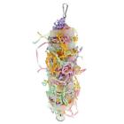 Bird Parrot Hanging Swing Toy Natural Loofah Bird Shred Preen Chewing Toy,