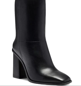 Vince Camuto Womens Dantania Leather Square-Toe Mid-Calf Boots Shoes Size 7.5 M - Picture 1 of 6