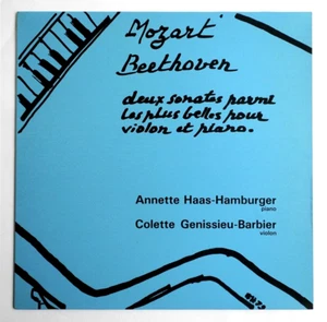 COLETTE GENISSIEU-BARBIER Mozart Beethoven violin sonatas french Private LP - Bild 1 von 3