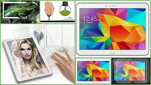 3x Kristall Klar Display Schutz Folie für Samsung Galaxy Tab 4 10.1" Kratzfest - Picture 1 of 1