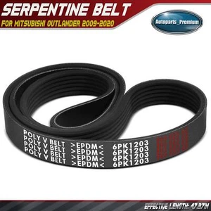 47.37 in Alternator & Air Conditioning Serpentine Belt for Mitsubishi Outlander - Picture 1 of 10