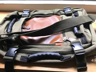 KAKA Mochila Duradera Resistente al Desgaste Bolsa de Lona Mochila de Viaje 18x12x7 Foto 1 de 4