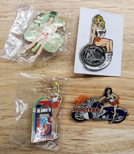 Hooters Sammlerstück 4 Pin Lot St. Patrick, 20th, Boston, Motorrad und Jukebox - Bild 1 von 7