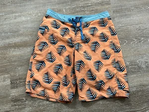 Patagonia Boys Wavefarer Board Shorts Palms Of My Heart All Over Size 16 Kids - Picture 1 of 9