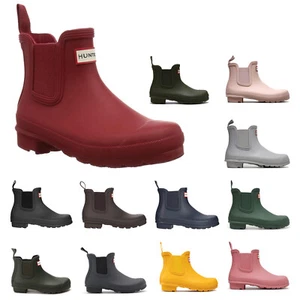 Hunter Womens Boots Original Chelsea Casual Ankle Chelsea Rubber - Picture 1 of 41