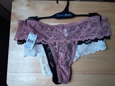 Carrie Amber Intimates  (3 Pair) Thong's Size 2X   NEW WITH TAGS - Image 1 of 2
