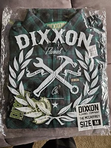 Dixxon Flannel Co McCaffrey Long Sleeve Pearl Snap Green Plaid Mens Medium ☘️ - Picture 1 of 1