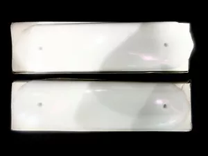 2 x Porcelain Push Plates/Finger Plates White 11'' x 3'' - Bild 1 von 1
