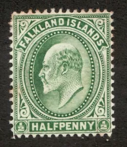 1904-07 Falkland Islands Sc# 22 - Halfpenny, KEVII - MH postage stamp Cv$9 - Picture 1 of 1